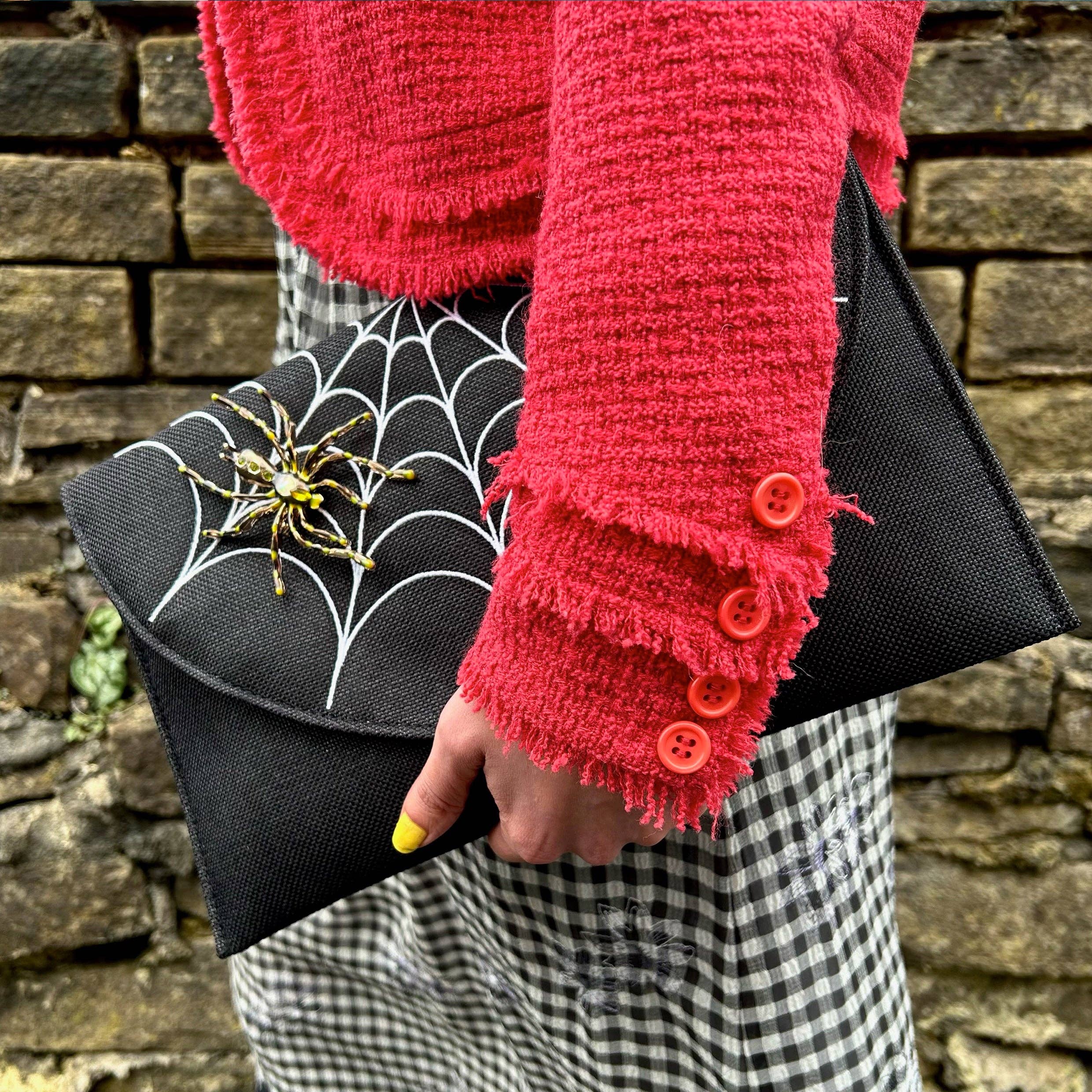 Spiderweb Embroidery Envelope Bag