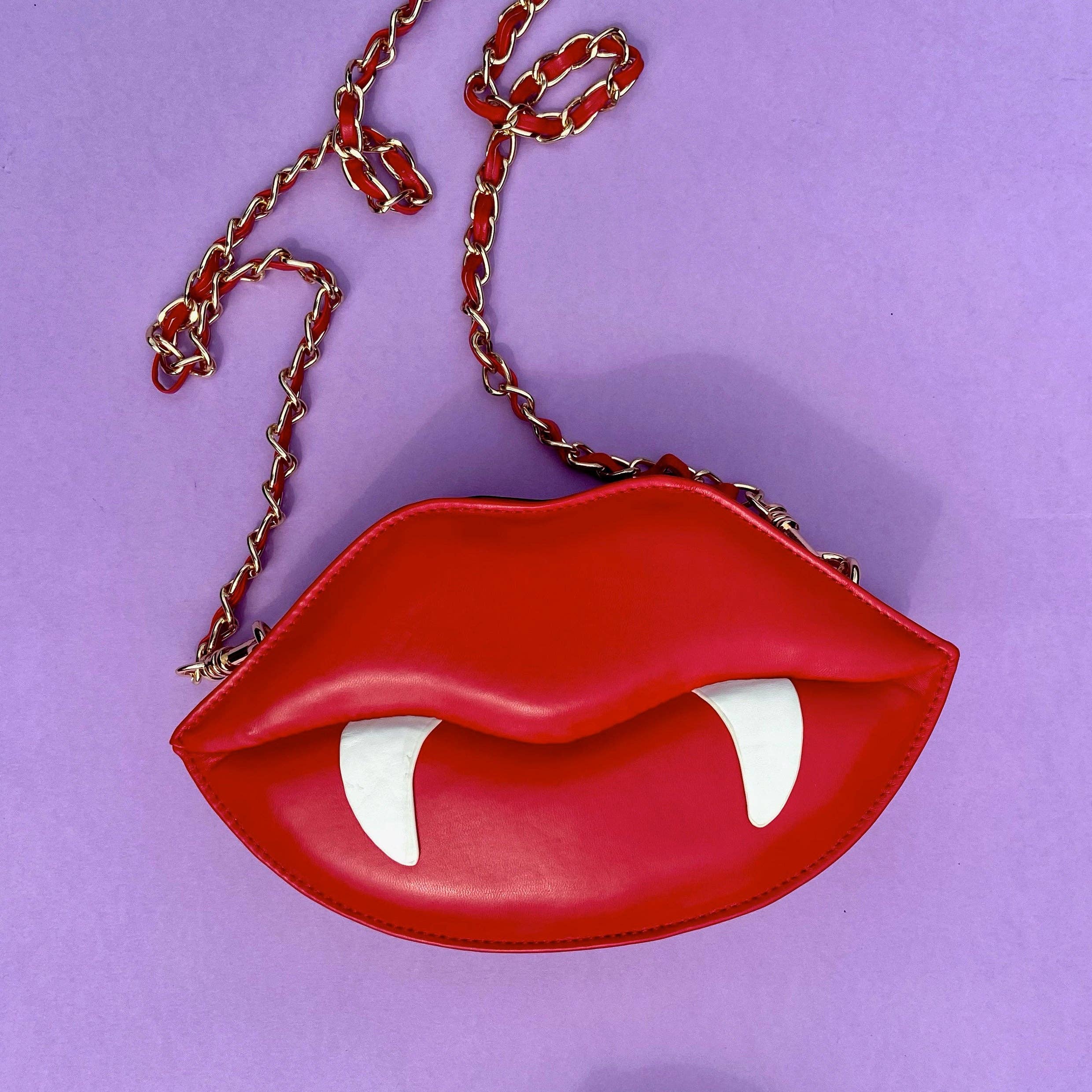 Vampire Lips Handbag Clutch