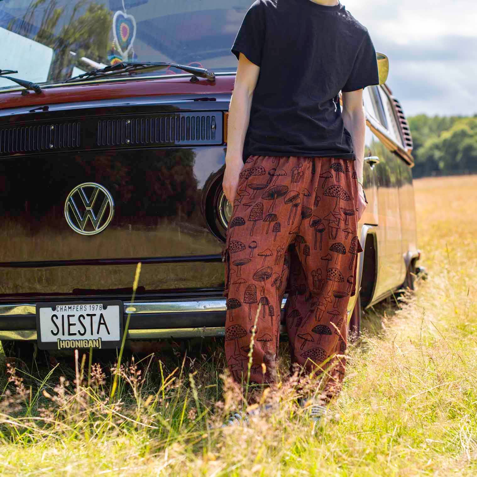 Siesta - Mushroom Print Combat Trousers