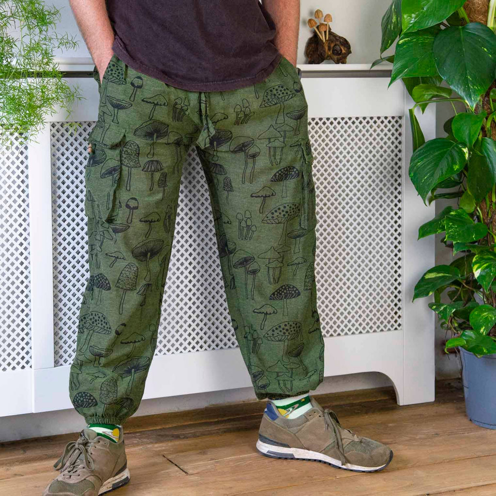 Siesta - Mushroom Print Combat Trousers