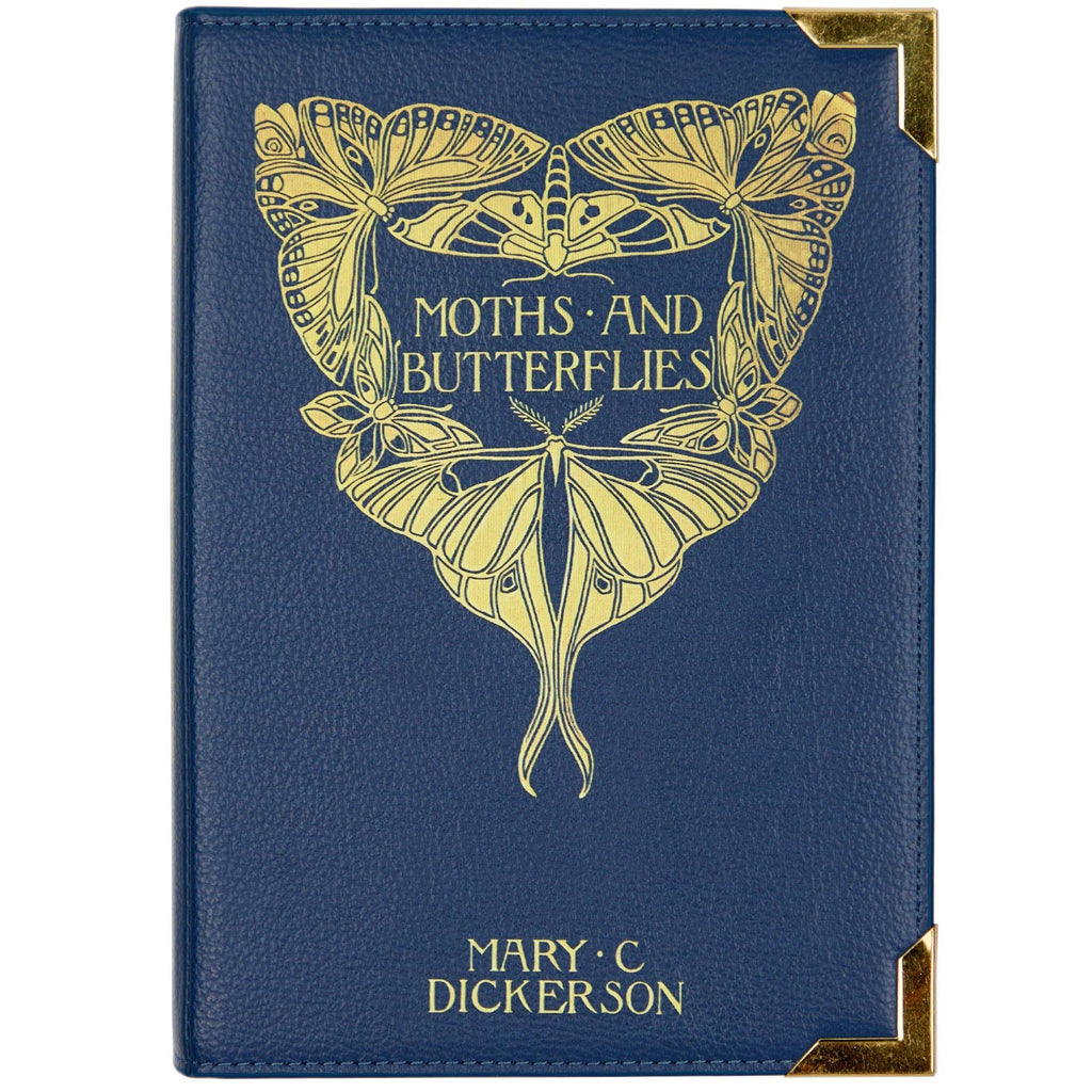 Moths and Butterflies Book Handbag Crossbody Purse