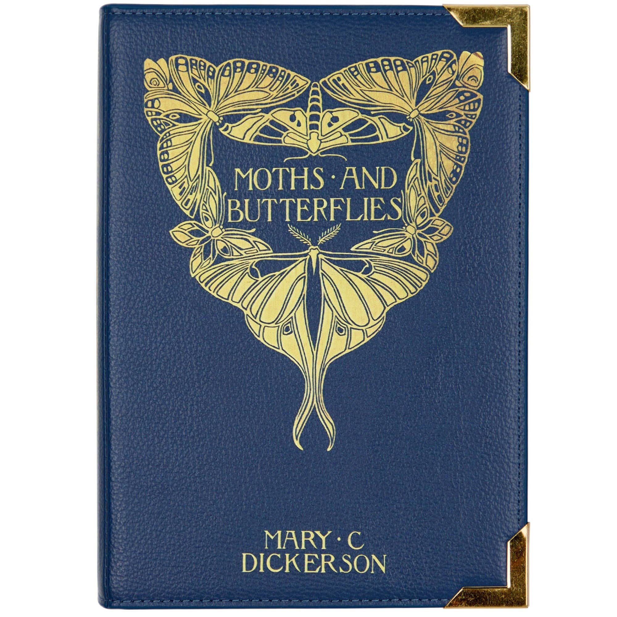 Moths and Butterflies Book Handbag Crossbody Purse