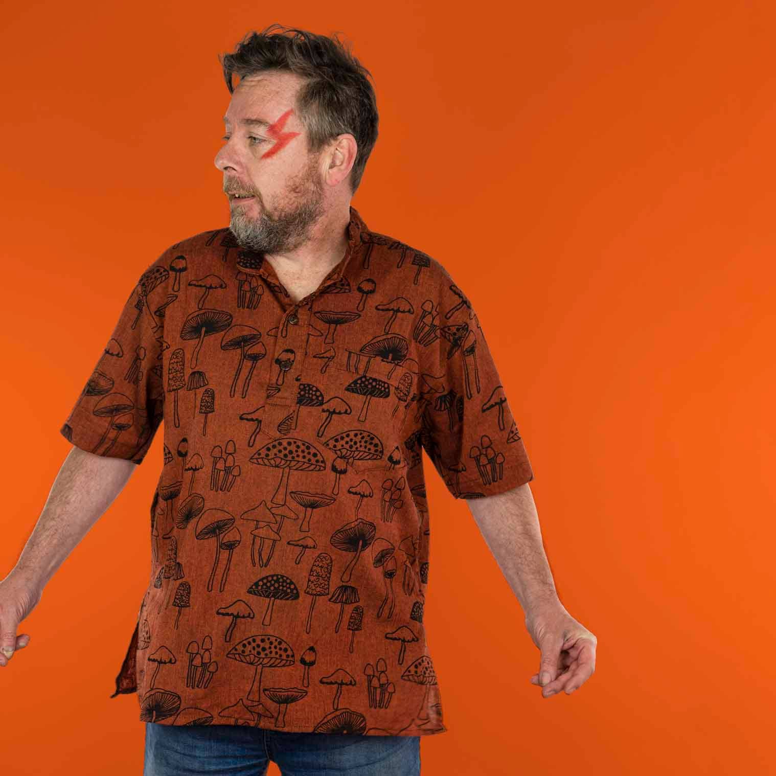 Siesta - Mushroom Print Short Sleeved Kurta