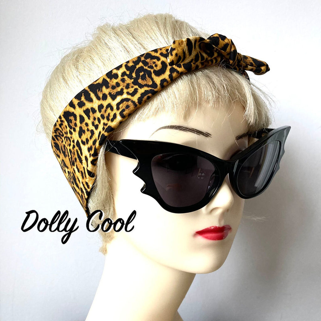 Hair tie  with cherries and leaopard print