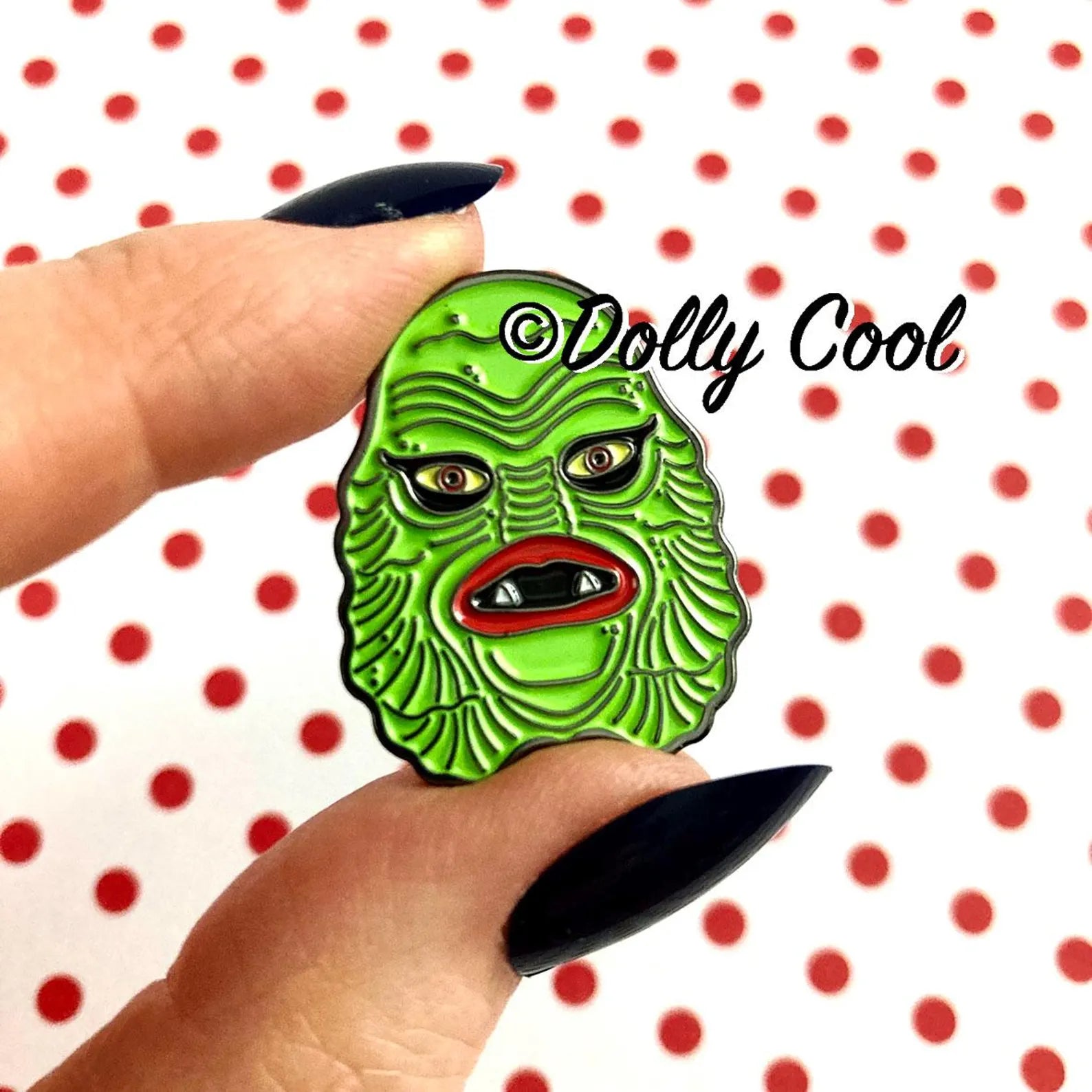 Enamel pin of the creature from the black lagoon