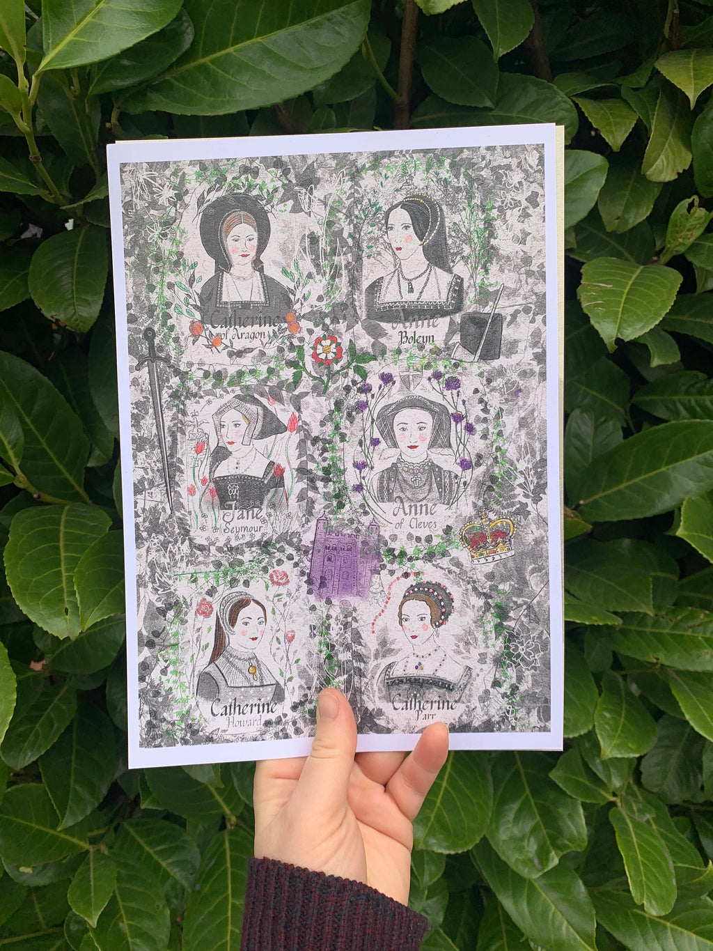Art print of the wives of Henry the eighth